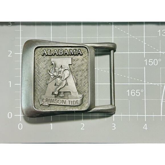 Vintage University Alabama Belt Buckle 70s 80s Crimson Tide 3D Raised Design - Picture 5 of 6